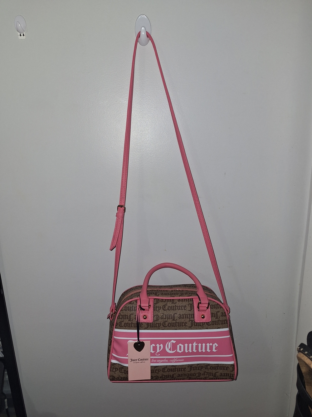 EXCLUSIVE Juicy Couture Pink Logo Dome Crossbody Bag